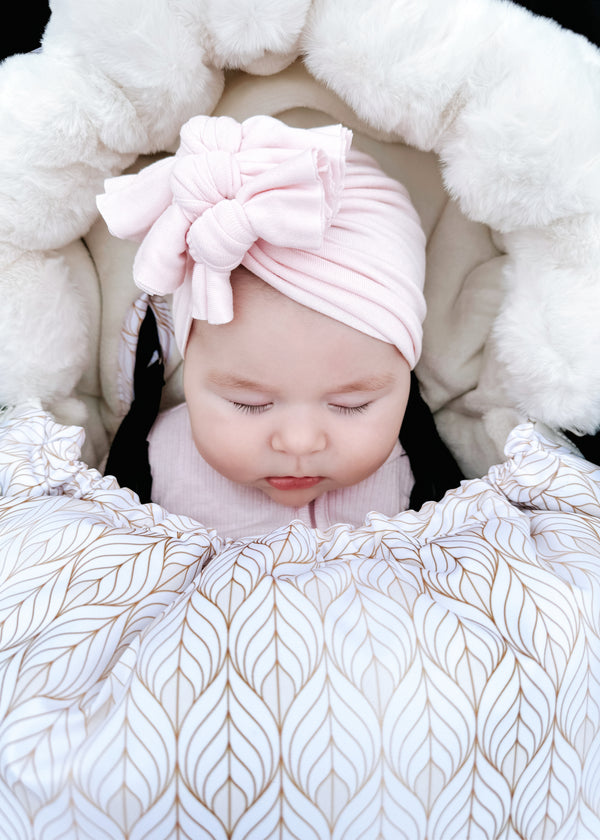 baby luno Nordic Footmuff Pram Liner - White Gold