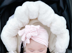 baby luno Nordic Footmuff Pram Liner - White Gold