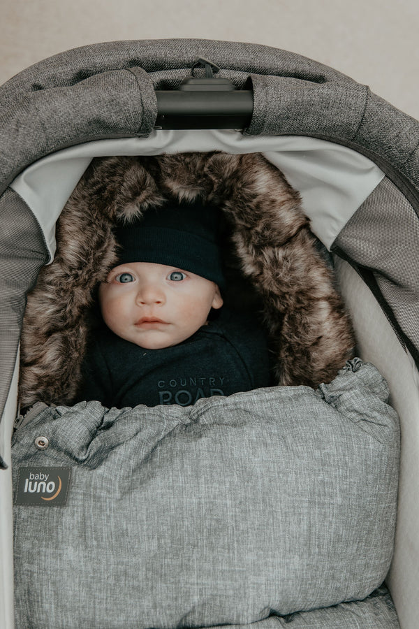 baby luno Nordic Footmuff Pram Liner - Chic Grey