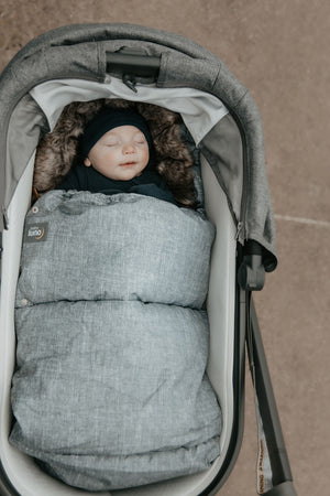 baby luno Nordic Footmuff Pram Liner - Chic Grey