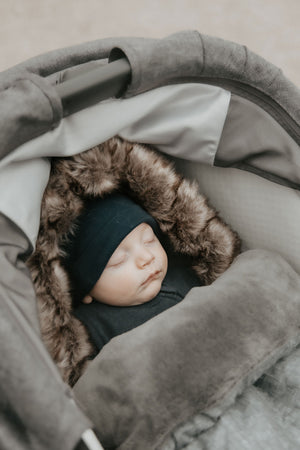 baby luno Nordic Footmuff Pram Liner - Chic Grey