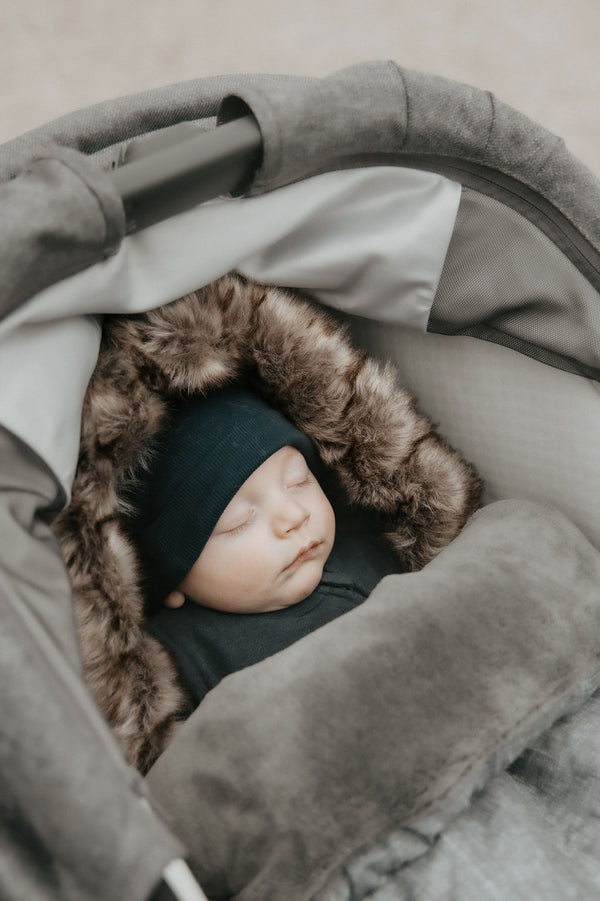 baby luno Nordic Footmuff Pram Liner - Chic Grey