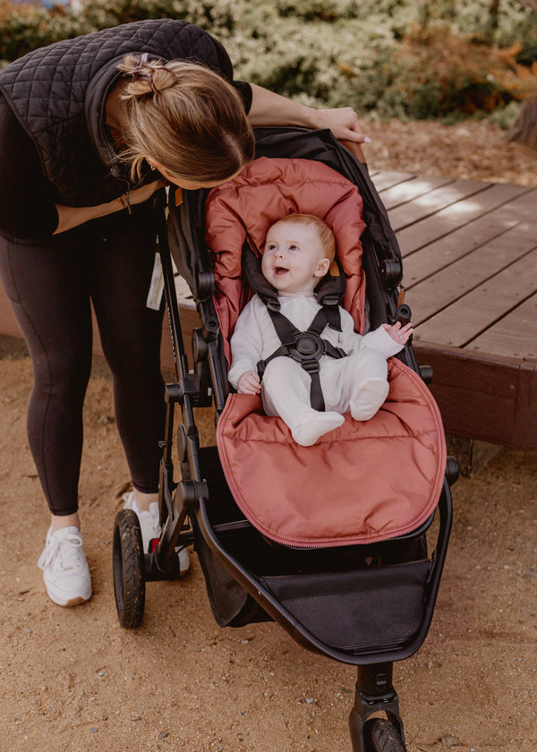 baby luno Nordic Footmuff Pram Liner - Terracotta