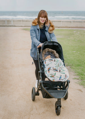 baby luno Nordic Footmuff Pram Liner - Native Wildlife
