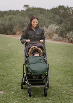 baby luno Nordic Footmuff Pram Liner - Hunter Green
