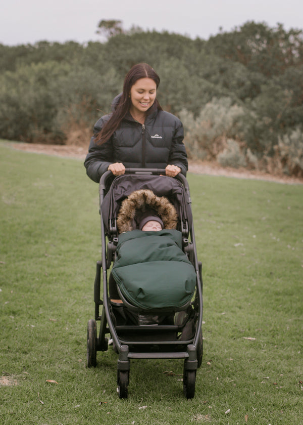 baby luno Nordic Footmuff Pram Liner - Hunter Green