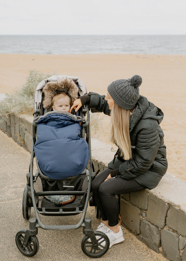 baby luno Nordic Footmuff Pram Liner - Deep Blue