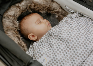 baby luno Nordic Footmuff Pram Liner - Raindrops