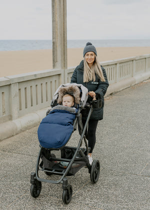 baby luno Nordic Footmuff Pram Liner - Deep Blue