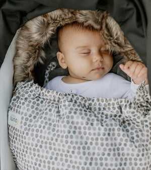 baby luno Nordic Footmuff Pram Liner - Raindrops