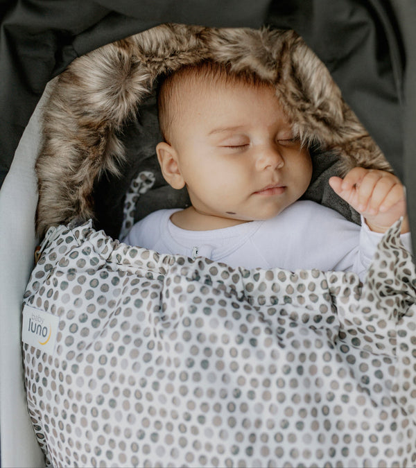 baby luno Nordic Footmuff Pram Liner - Raindrops