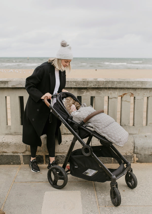 baby luno Nordic Footmuff Pram Liner - Raindrops