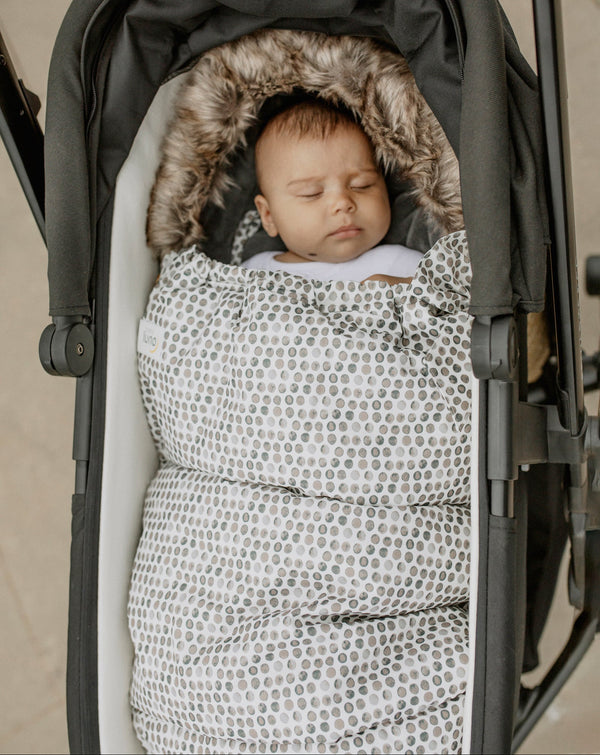 baby luno Nordic Footmuff Pram Liner - Raindrops
