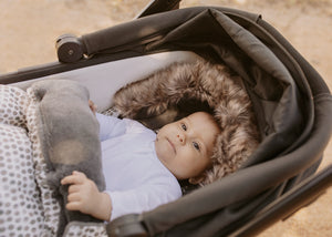 baby luno Nordic Footmuff Pram Liner - Raindrops