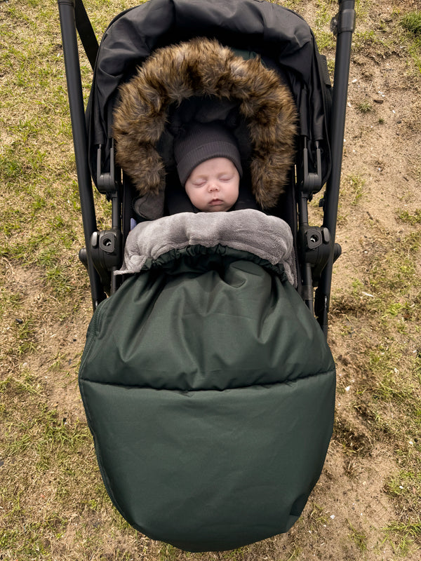 baby luno Nordic Footmuff Pram Liner - Hunter Green