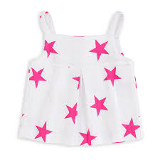 Baby Smock Top - Pink Star