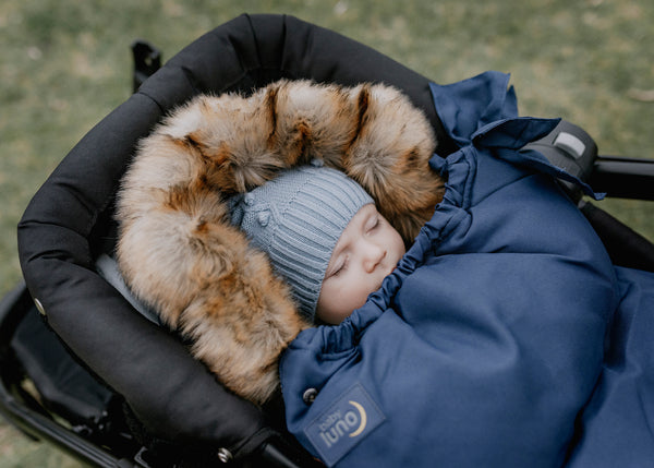 baby luno Nordic Footmuff Pram Liner - Deep Blue