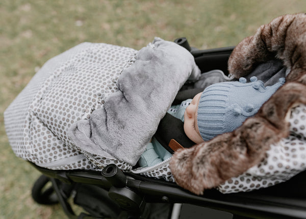 baby luno Nordic Footmuff Pram Liner - Raindrops