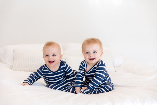 Mummy Robe Cardi - Blue Stripe - Baby Luno