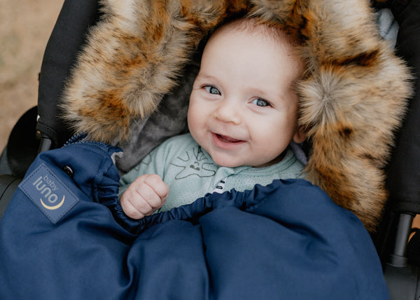 baby luno Nordic Footmuff Pram Liner - Deep Blue