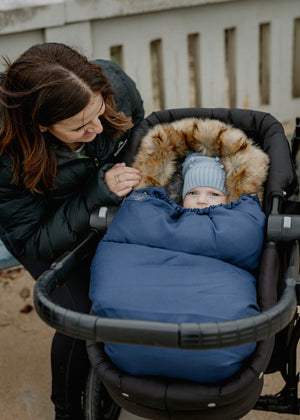 baby luno Nordic Footmuff Pram Liner - Deep Blue