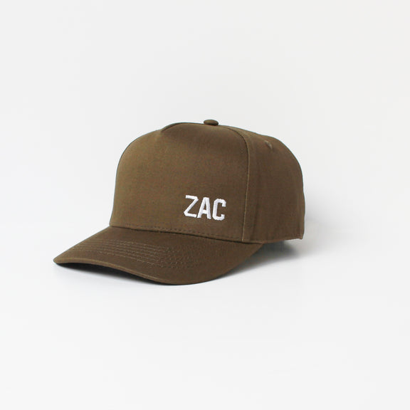 Snapback Hat - PERSONALISED NAME (Kids-Adults) Olive