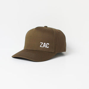 Snapback Hat - PERSONALISED NAME (Kids-Adults) Olive