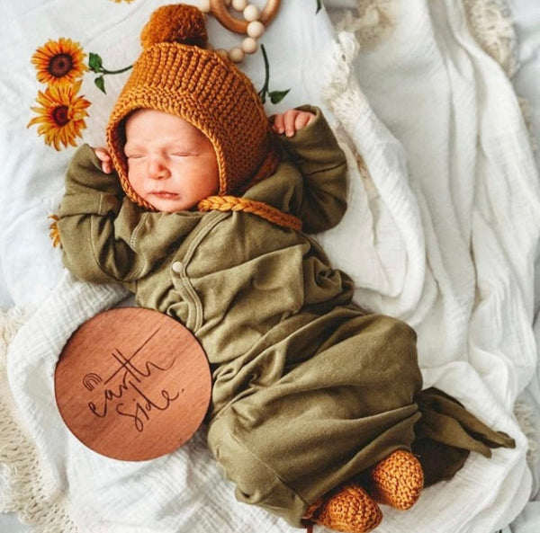 Earth Side Plaque - Baby Announcement