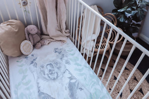 baby luno Bamboo Fitted Cot Sheet - Koala