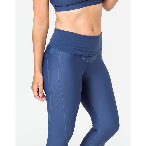 Maternity Leggings - Cadenshae 3/4 Pregnancy & Postpartum Bondi Blue - Baby Luno