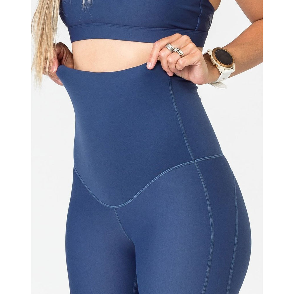 Maternity Leggings - Cadenshae 3/4 Pregnancy & Postpartum Bondi Blue - Baby Luno