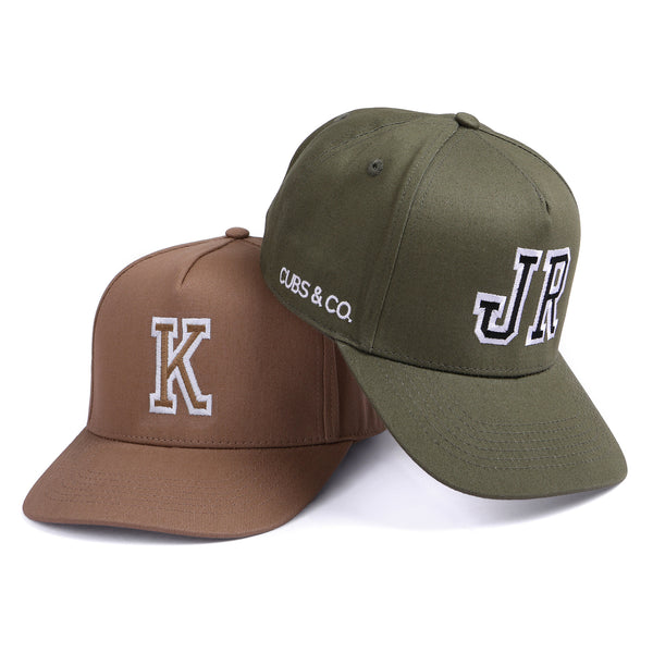 Snapback Hat - PERSONALISED (Kids-Adults) Olive