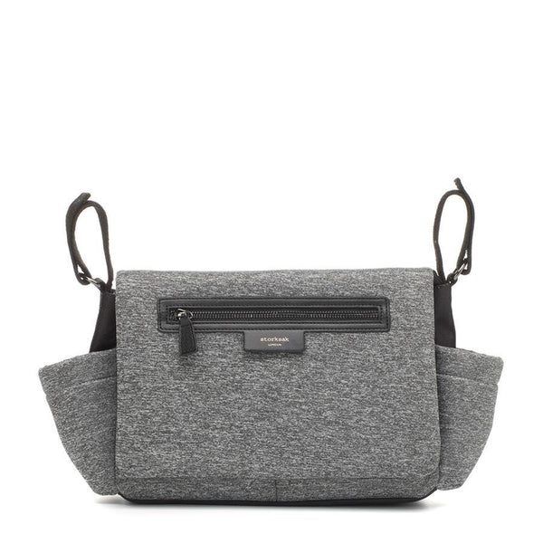Universal Pram Organiser Storksak Scuba Luxe - Grey Marl - Baby Luno