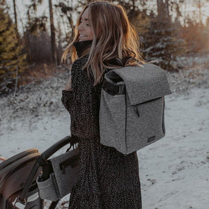 Universal Pram Organiser Storksak Scuba Luxe - Grey Marl - Baby Luno