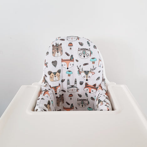 High Chair Cushion Cover - Tribal Animals
