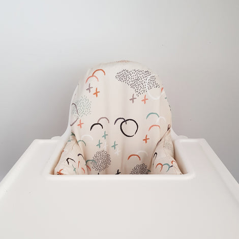 High Chair Cushion Cover - Tribal Markings