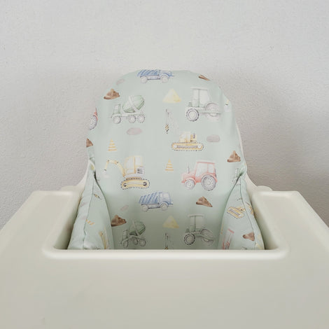 High Chair Cushion Cover - Trucks