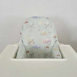 High Chair Cushion Cover - Trucks