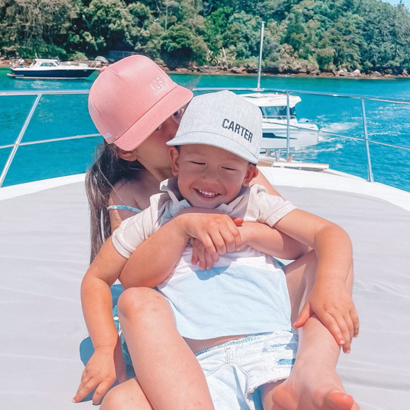 Snapback Hat - PERSONALISED NAME (Kids-Adults) Pink