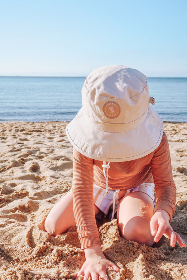 Kids Bucket Hat UPF50+ Taupe (1-7 years)