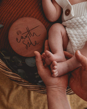 Earth Side Plaque - Baby Announcement