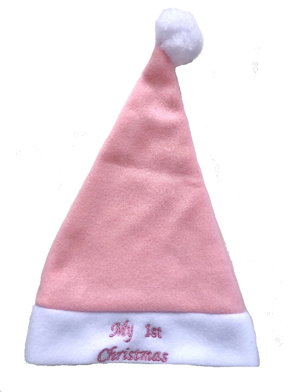 Baby Christmas Santa Hat - Soft Pink - Baby Luno