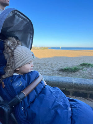 baby luno Nordic Footmuff Pram Liner - Deep Blue