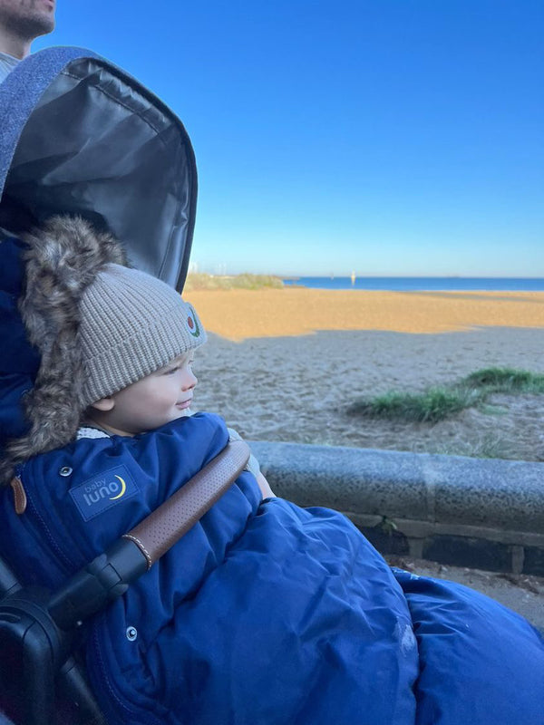 baby luno Nordic Footmuff Pram Liner - Deep Blue