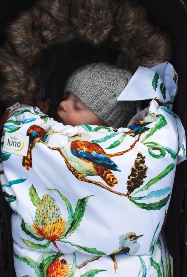 baby luno Nordic Footmuff Pram Liner - Native Wildlife