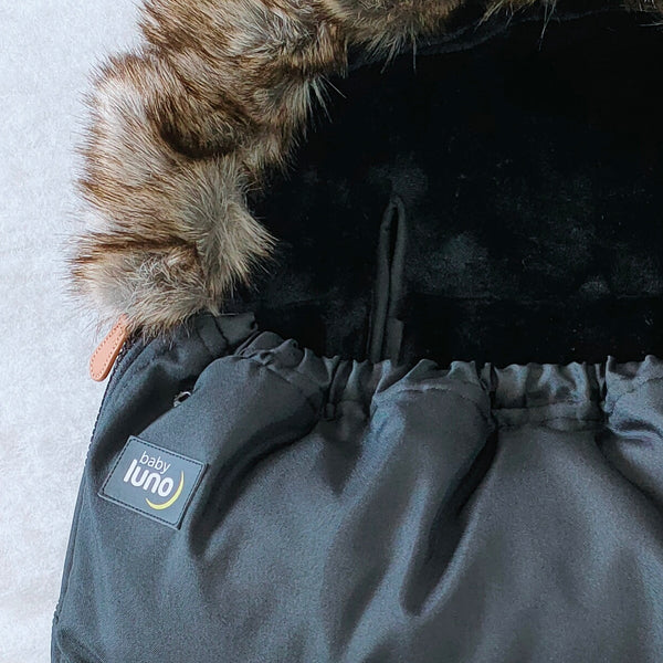 baby luno Nordic Footmuff Pram Liner - Classic Black