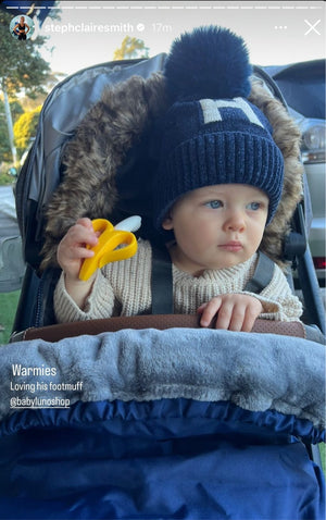 baby luno Nordic Footmuff Pram Liner - Deep Blue