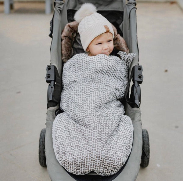 baby luno Nordic Footmuff Pram Liner - Raindrops