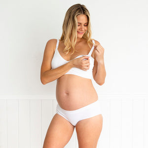 Yummy Maternity Bamboo Nursing Bra - White