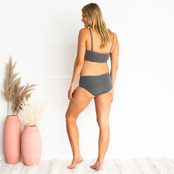 Yummy Maternity Bamboo Nursing Bra - Grey